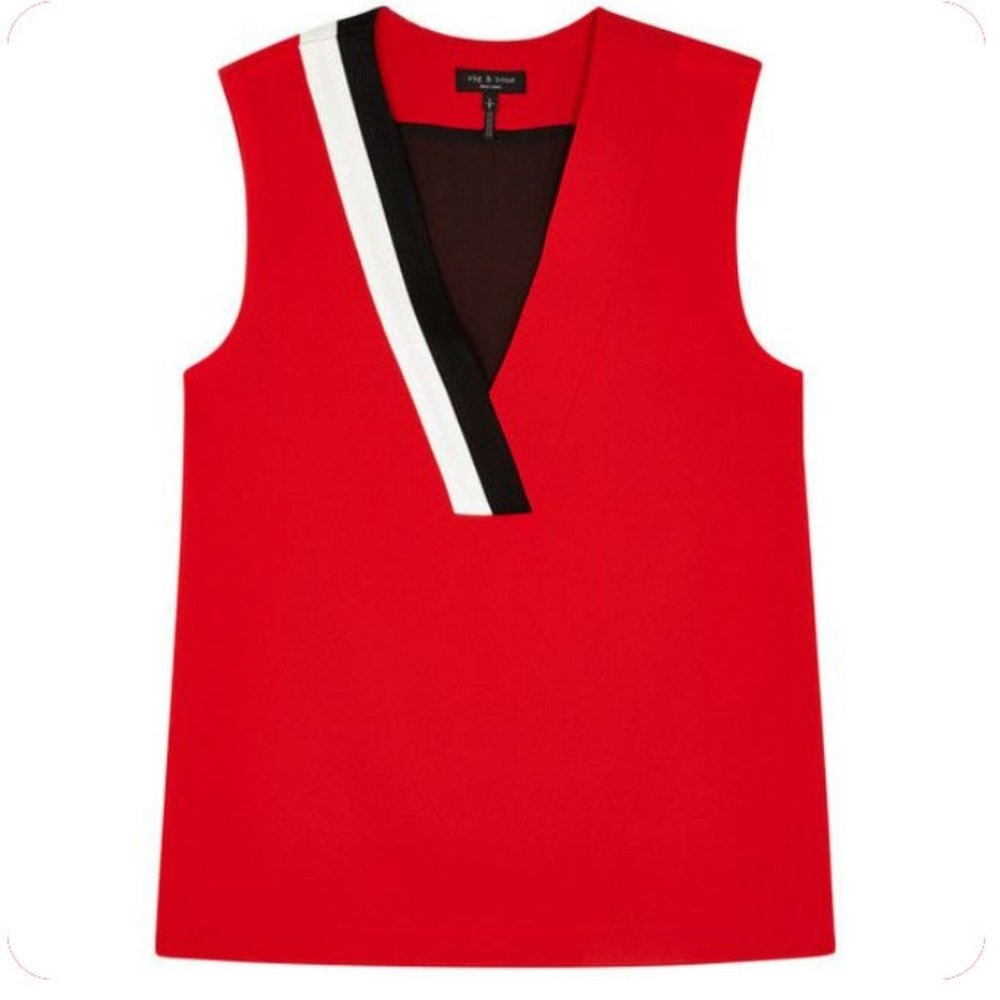 Rag & Bone Lodwick Top - Red (Size Small)